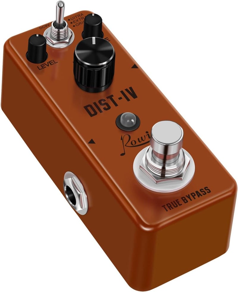 IOppWin Compact High-Gain Distortion Guitar Pedal - Rowin Ultra Dist with Original/Extra/Ultra Modes, True Bypass, Metal Shell for Beginners - Versatile Tube-Like Drive from Classic Rock to Modern Metal - Image 2